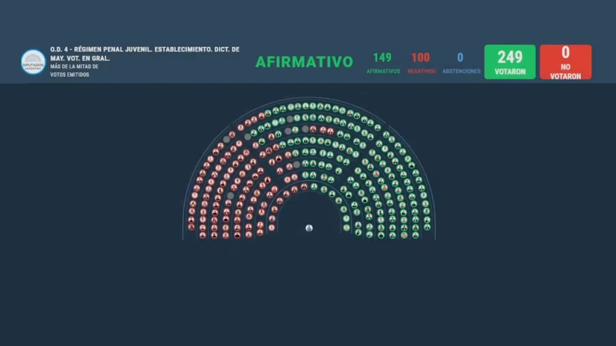 Media sanción en Diputados para reducir la imputabilidad a 14 Años.