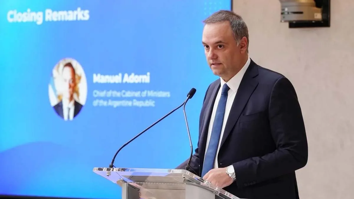 Adorni cierra Argentina Week instando a empresarios a unirse a la batalla cultural.