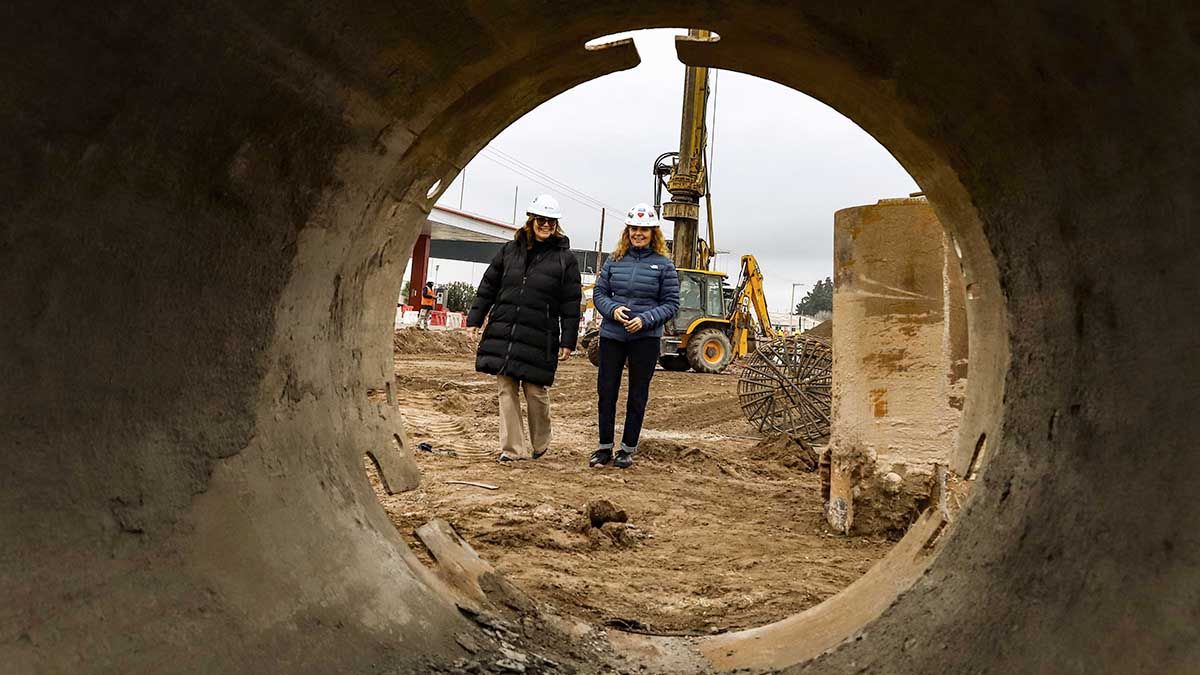 Avenida Mosconi: nueva pilotera acelera obra en puentes
